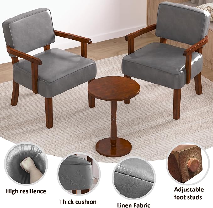 FAGAGA Accent Chair, PU Leather Oversized Living Room Chairs - Image 3