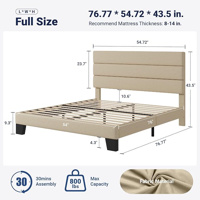 Allewie Full Size Platform Bed Frame - Image 2