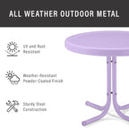Crosley Furniture Griffith Weather Resistant Retro Metal Outdoor Side Table - Image 5