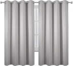 Light Grey Blackout Curtains 66 x 63 Inch Length/Set of 2 Curtain - Image 2