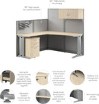 Bush Business Furniture 65-inch L Shaped Cubicle Desk - Image 8