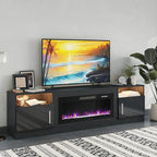 PRETZI Fireplace TV Stand with 36" Fireplace Up to 90" TVs, Remote Control by PRETZI