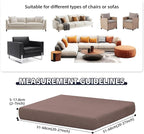 8Pcs Patio Cushion Covers, Outdoor Stretch Cushion Covers, Washable | Stretch - Image 2