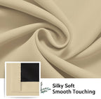 SimpleHome Beige 100% Blackout Curtains Room Darkening Living Room 45 Inch | - Image 7