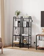Hzuaneri Ladder Shelf, Bookshelf Bookcase, Freestanding Corner Storage Shelve - Image 3
