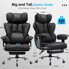 COMHOMA Big and Tall Office Chair Heavy Duty Wide Ergonomic Fabric Deluxe - Image 2
