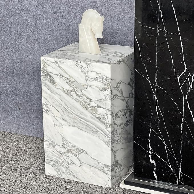 Luxury Marble Side Table, Square End Table - Image 6