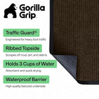 GORILLA GRIP Waterproof Traffic Guard Door Mat, 2 Pack Indoor Outdoor Durable - Image 2