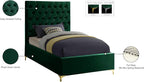 Meridian Furniture Cruz Collection Modern | Contemporary Velvet Upholstered Bed - Image 6
