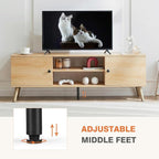 Sweetcrispy TV Stand for 55 60 inch TV, Modern Mid Century Entertainment Center - Image 7