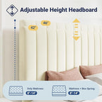 Allewie Queen Size Storage Bed Frame, Vertical Channel Tufted Adjustable - Image 4