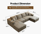 135.4" Cloud Modular Sectional Couch - Image 2