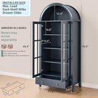 RowyPoey Farmhouse Arched Cabinet - Image 2