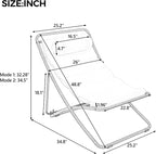 Outdoor Chaise Lounge Chair Set of 2, Patio Chaise Lounge Recliner, Poolside - Image 2