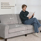 EASE MOOSE 70.6" Velvet Loveseat Sofa, Soft Deep Seat Couches - Image 5