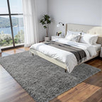 8x10 Fluffy Shag Area Rugs for Living Room Bedroom: Soft Carpet Light Gray | - Image 2