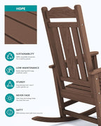 SERWALL HDPE Outdoor Rocking Chairs - Image 6