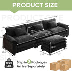 Oprisen 120" Modular Sectional Sofa, Comfy Cloud Couch Sectional Sofa - Image 2
