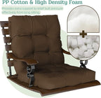 Outdoor Chair Cushions Set of 2, High Back Soft Seat Pad - Image 4