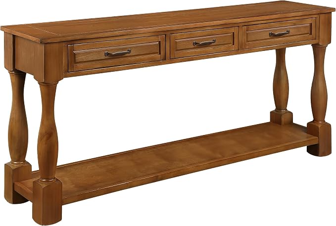 Knocbel Long Antique Entry Console Table - Image 12