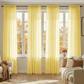 MIULEE Yellow Sheer Curtains 72 Inches Long 4 Panels 42 x 72 Inches | Light by MIULEE
