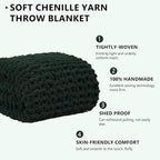 L'AGRATY Chunky Knit Throw Blanket - Image 2