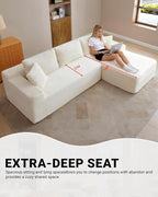 Cloud Sectional Couch, Corduroy Boneless Couches - Image 6