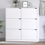 BORNOON Shoe Cabinet with 6 Flip Drawers, Slim Narrow Shoe Storage Cabinet - Image 3