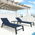 PURPLE LEAF Patio Chaise Lounge Set 2 Pieces Textilene Pool Lounge Chairs by PURPLELEAF