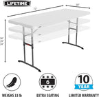 Lifetime 6-Foot Adjustable Height Nesting Table, Commercial - Image 3