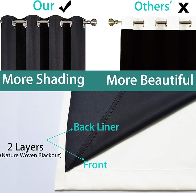 Yakamok Cream 100% Blackout Curtains 84 Inches Long - Image 5
