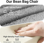 Giant Bean Bag Chair for Adults, Comfy Chair for Bedroom, Memory Foam Chair - Image 3