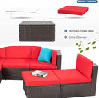 Vongrasig 6 Pieces Patio Furniture Set, Outdoor Sectional Sofa Couch, All - Image 7