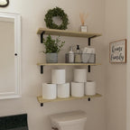 WOPITUES Wood Floating Shelves Set of 6, 24 inch Long Floating Shelves - Image 4