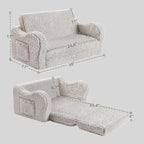 MOMCAYWEX Kids Sofa, 2-in-1 Flip-Out Foam Couch, Soft Play Lounge Chair - Image 3