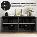 63'' Fluted TV Stand for TVs up to 75'', Modern Media Console - Image 6