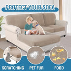 H.VERSAILTEX Sectional Couch Covers 6 Pieces Stretch Sofa Covers - Image 7