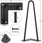 SMARTSTANDARD 11 Inch Heavy Duty Hairpin Furniture Legs, Metal Home DIY Projects - Image 2
