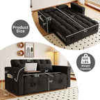 3 in 1 Convertible Sleeper Sofa, 65in Sleeper Couch - Image 2