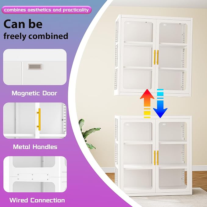 PAOFIN 67" Display Cabinet - Image 5