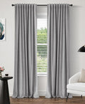INOVADAY 100% Blackout Curtains 108 Inches Length 2 Panels Set, Back Tab/Rod by INOVADAY