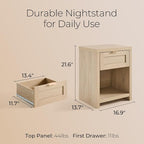 OAKHAM HOME Nightstand Set of 2 Farmhouse Bedside Tables - Image 2