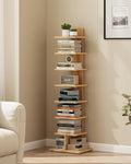 TUTOTAK Narrow Bookshelf, 8-Tier Bookcase, Spine Book Shelf by ChoosetutotakFurnitureBuildYourCozyHome
