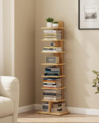 TUTOTAK Narrow Bookshelf, 8-Tier Bookcase, Spine Book Shelf by ChoosetutotakFurnitureBuildYourCozyHome