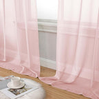Extra Long Sheer Blush Curtains - Image 7