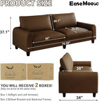 EASE MOOSE 70.6" Faux Leather Loveseat Sofa, Deep Seat Waterproof and - Image 2