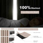 Topfinel 120 Inch Linen Blackout Curtains 2 Panels - Image 6