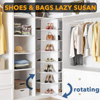 SpaceAid 7 Tier Rotating Shoe Rack Tower, Spinning Shoe Display Lazy Susan - Image 4