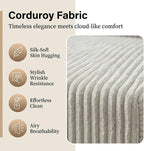 Mid Century Modern Accent Chair, Upholstered Corduroy Armchair - Image 6
