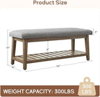 Zihanhome Entryway Bench, Chenille Upholstered Shoe Benches - Image 2
